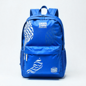 Dynamic Blue Backpack - Wave Print Edition