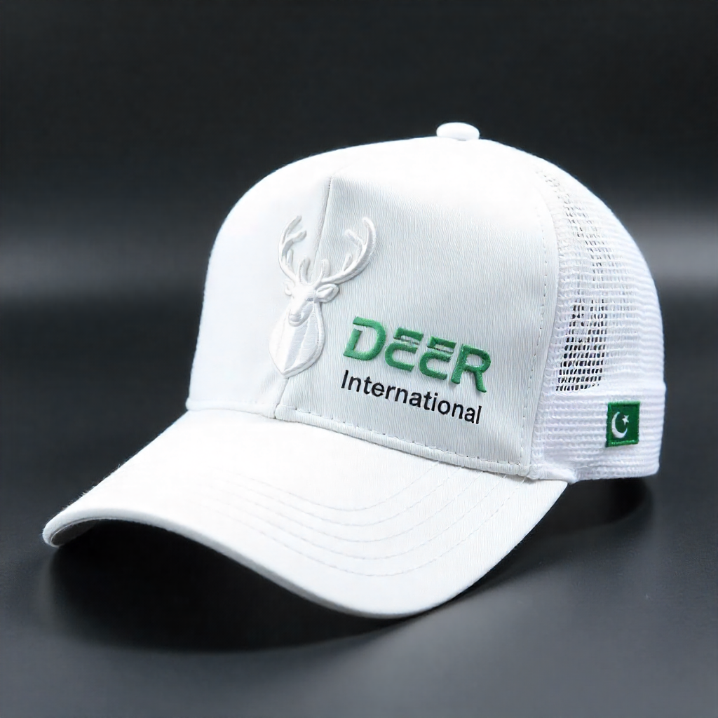 Classic Trucker Hat - Embroidered Stag Design Classic Trucker Hat - Embroidered Stag Design