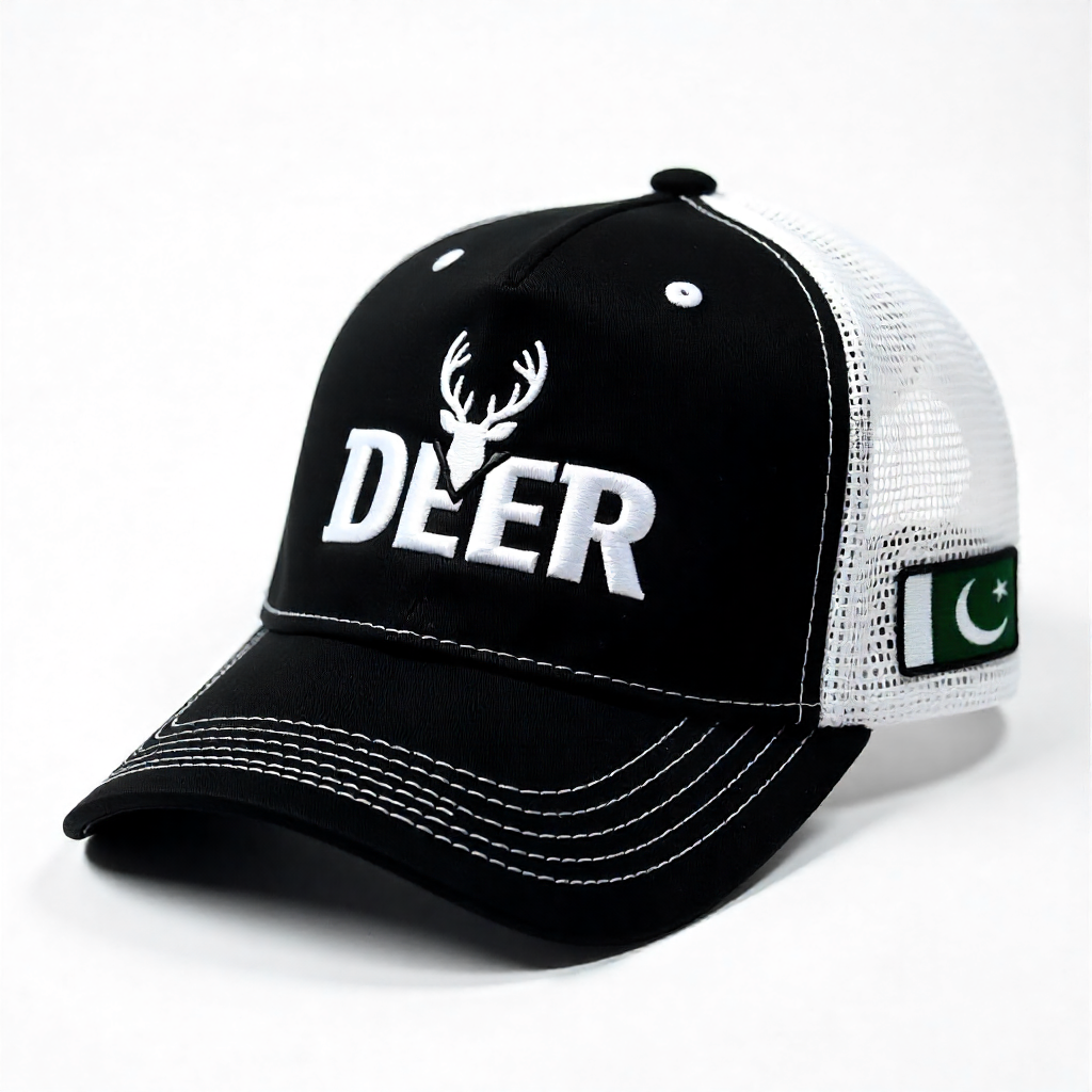 Classic Trucker Hat - Embroidered Stag Design Classic Trucker Hat - Embroidered Stag Design